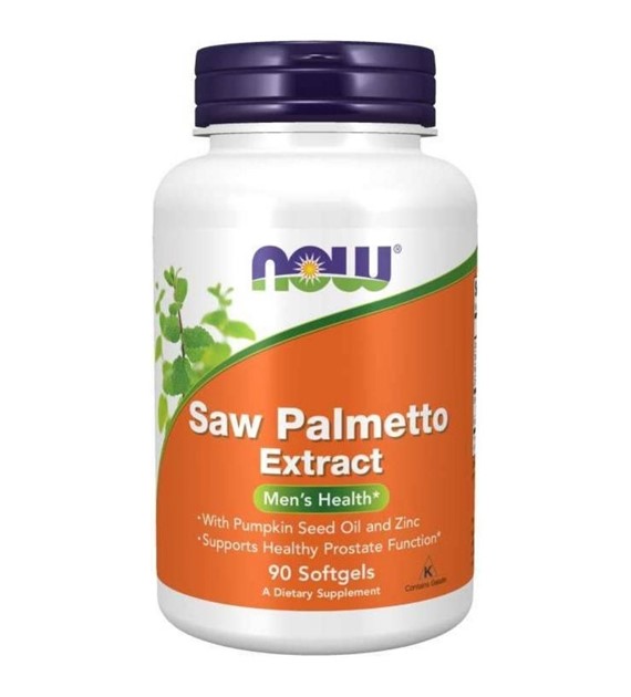 Now Foods Palma Sabałowa 80 mg z cynkiem i pestkami dyni - 90 kapsułek