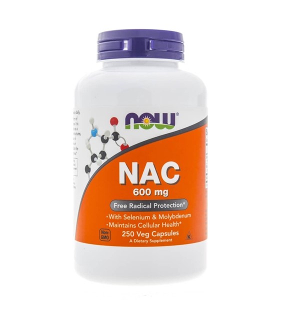 Now Foods NAC N-Acetyl Cysteine 600 mg - 250 Veg Capsules