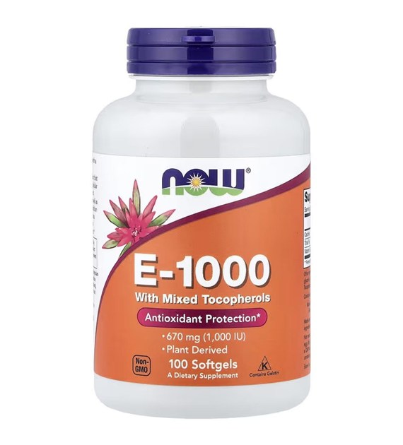 Now Foods Vitamin E-1000 Mixed Tocopherols 670 mg - 50 Softgels