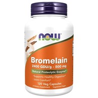 Now Foods Bromelaina 500 mg, 2400 GDU/g - 120 kapsułek