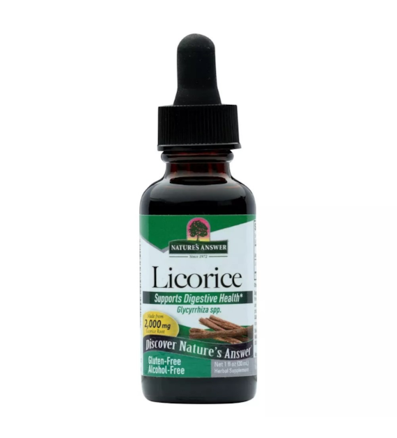 Nature's Answer Korzeń lukrecji bezalkoholowy 2000 mg - 30 ml