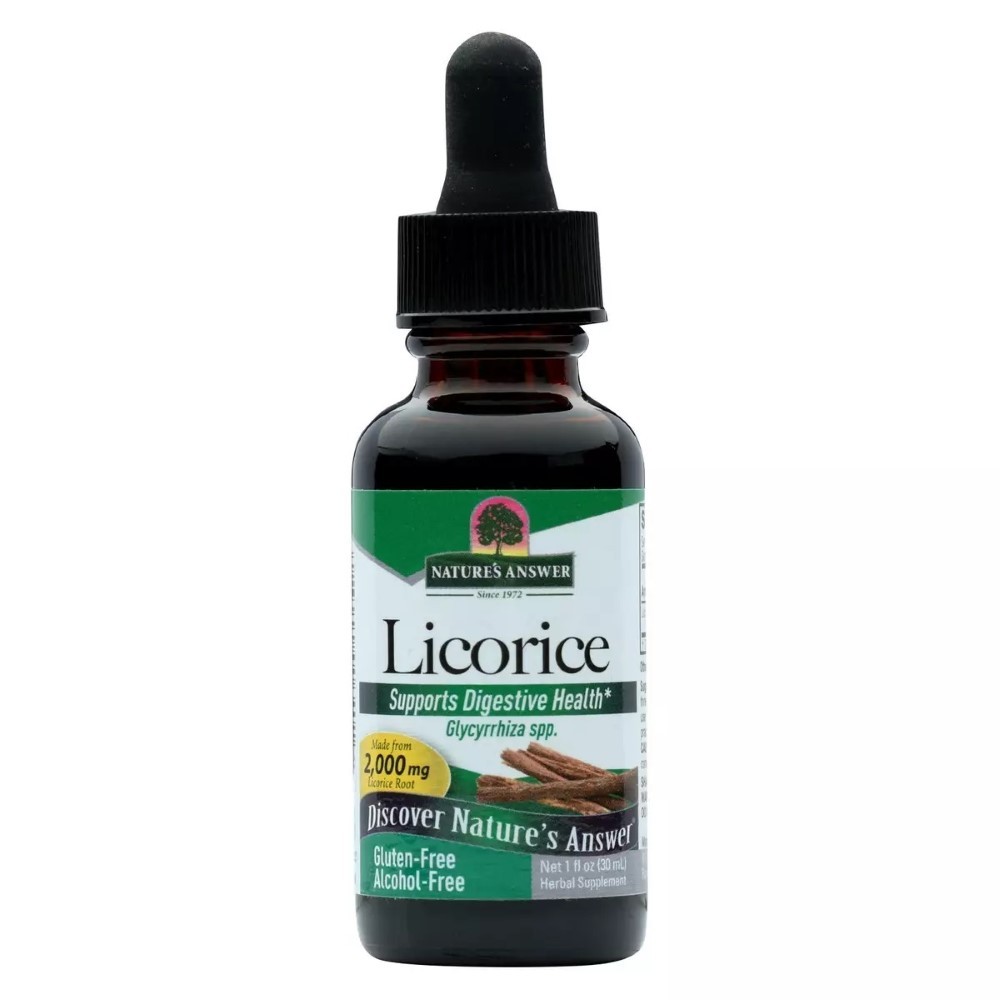 Nature's Answer Korzeń lukrecji bezalkoholowy 2000 mg - 30 ml