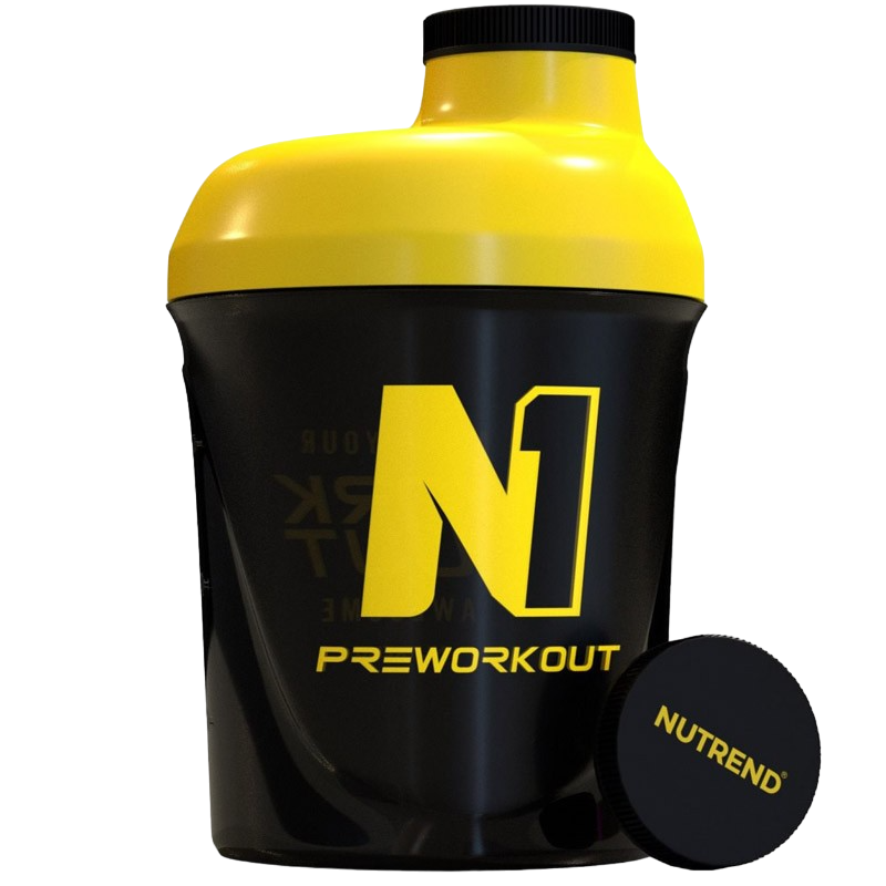 Nutrend Mini Shaker N1, czarno-żółty - 300 ml