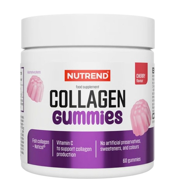 Nutrend Collagen Gummies, wiśnia - 60 żelek