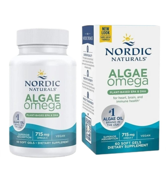 Nordic Naturals Algae Omega 715 mg (Omega-3 z alg) - 60 kapsułek