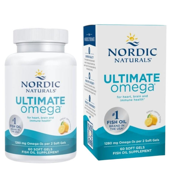 Nordic Naturals Ultimate Omega, Zitronengeschmack - 60 Weichkapseln