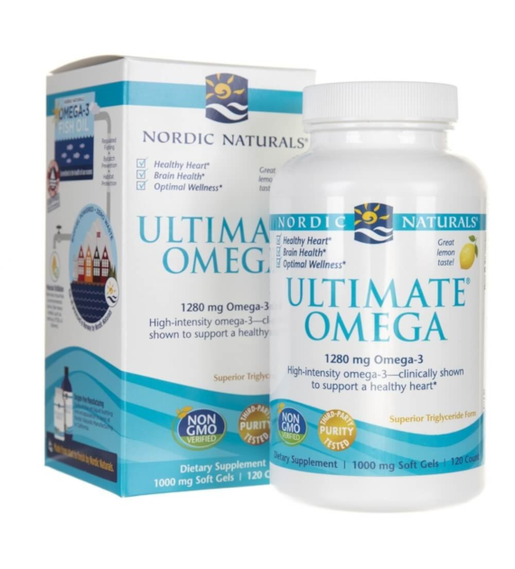 Nordic Naturals Ultimate Omega, Lemon Flavour - 120 Softgels