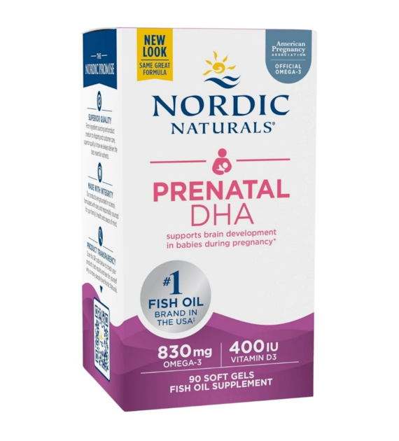 Nordic Naturals Prenatal DHA 830 mg - 90 kapsułek
