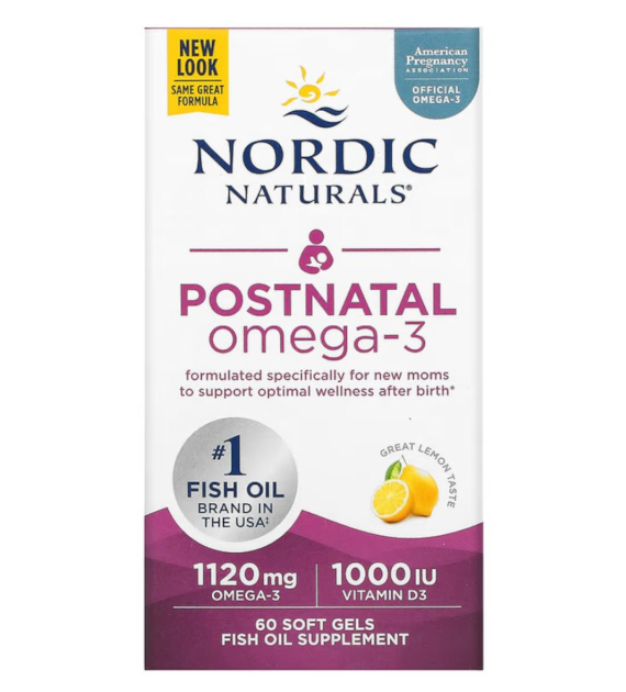 Nordic Naturals Postnatal Omega-3 1120 mg - 60 kapsułek