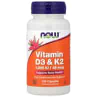 Now Foods Vitamin D-3 & K-2 - 120 Veg Capsules