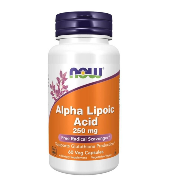 Now Foods ALA Kwas Alfa Liponowy 250 mg - 60 kapsułek