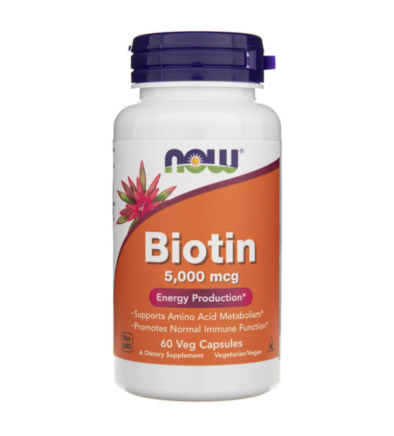 Now Foods Biotin 5000 mcg - 60 Veg Capsules