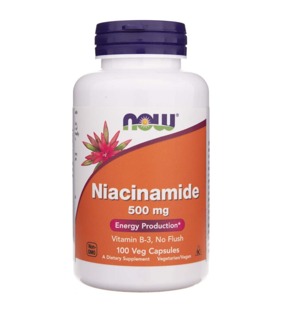 Now Foods Niacynamid 500 mg - 100 kapsułek