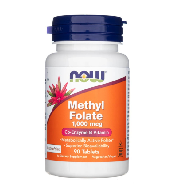 Now Foods Metylofolian 1000 mcg - 90 tabletek