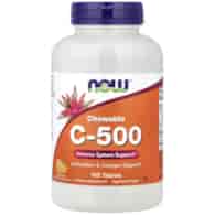 Now Foods Vitamin C-500 Orange Chewable - 100 Tablets
