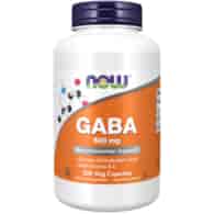 Now Foods GABA 500 mg z witaminą B6 - 200 kapsułek