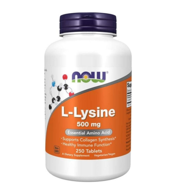 Now Foods L-lizyna 500 mg - 250 tabletek