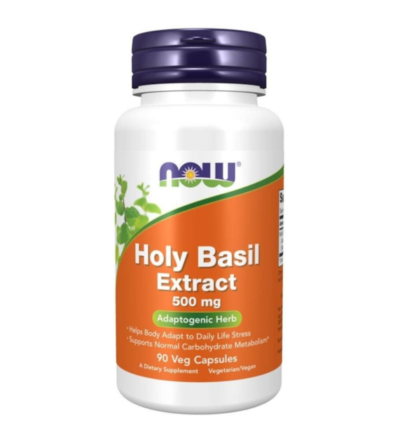 Now Foods Wyciąg z liści Tulsi 500 mg (Bazylia święta) - 90 kapsułek