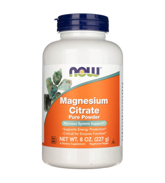 Now Foods Cytrynian magnezu w proszku - 227 g