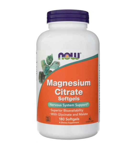 Now Foods Cytrynian Magnezu Softgels - 180 kapsułek