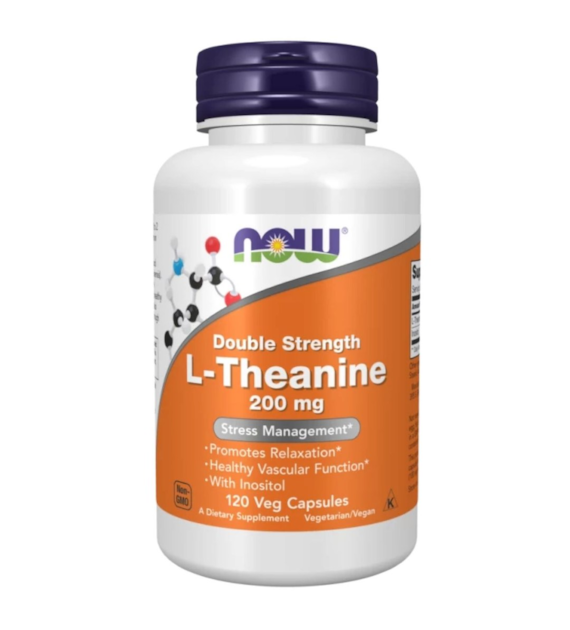 Now Foods L-teanina 200 mg - 120 kapsułek