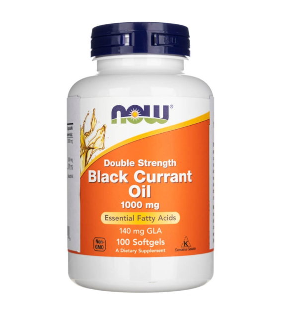 Now Foods Black Currant Oil, Double Strength 1000 mg - 100 Softgels