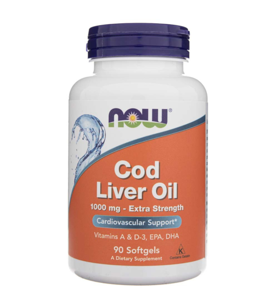 Now Foods Cod Liver Oil, Extra Strength 1000 mg - 90 Softgels