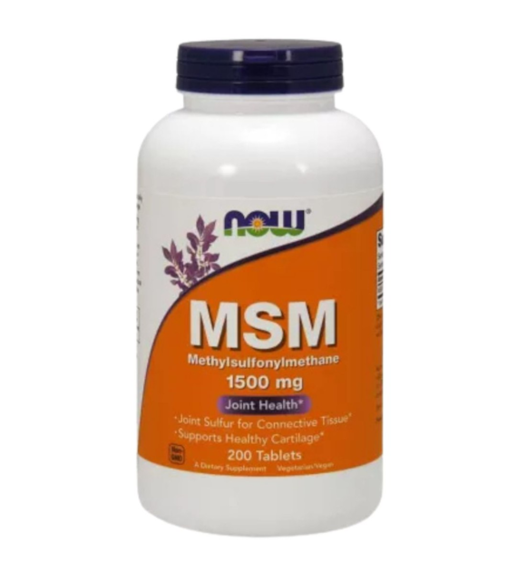 Now Foods MSM 1500 mg - 200 tabletek