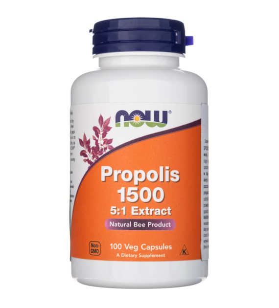 Now Foods Propolis 1500 - 100 rostlinných kapslí