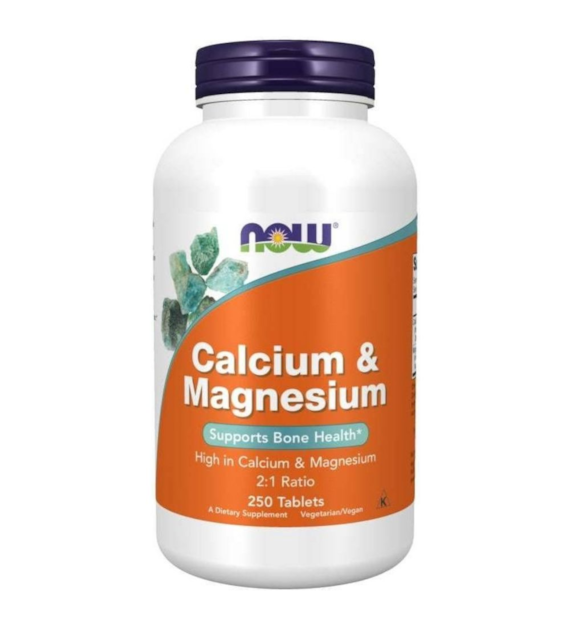 Now Foods Wapń 500 mg i Magnez 250 mg - 250 tabletek