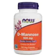 Now Foods D-Mannose 500 mg - 120 pflanzliche Kapseln
