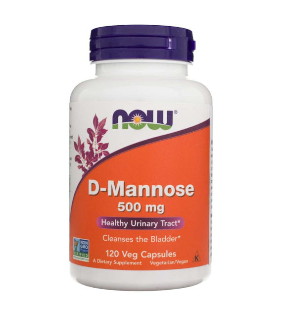 Now Foods D-Mannoza 500 mg - 120 kapsułek