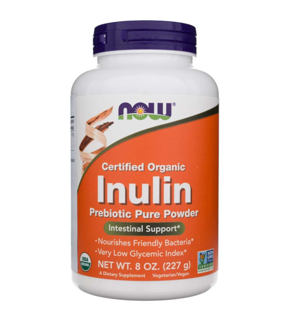 Now Foods Inulin Prebiotic Pure Powder, Organic - 227 g