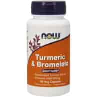 Now Foods Kurkuma 300 mg i Bromelaina 150 mg - 90 kapsułek