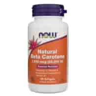 Now Foods Beta Carotene Natural 7500 mcg (25000 IU) - 90 Softgels