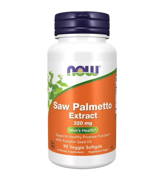 Now Foods Saw Palmetto 320 mg + Olej z pestek dyni - 90 kapsułek
