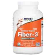 Now Foods Fiber-3, Błonnik pokarmowy w proszku - 454 g
