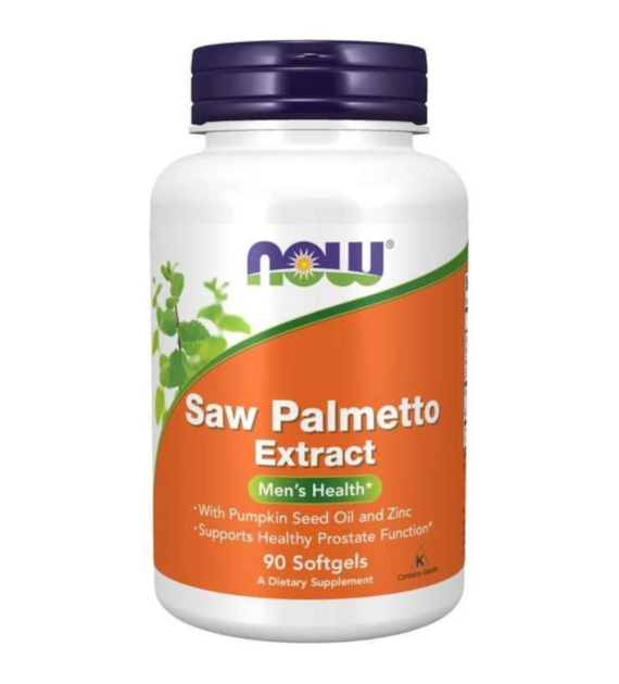 Now Foods Palma Sabałowa 80 mg z cynkiem i pestkami dyni - 90 kapsułek
