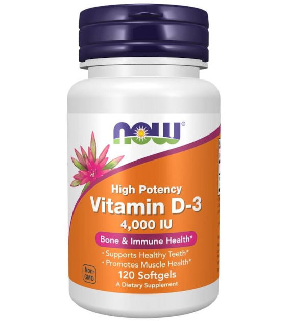Now Foods Witamina D3 4000 IU - 120 kapsułek