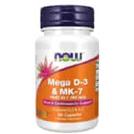 Now Foods Mega D3 4000 IU + K2 MK-7 180 mcg - 60 kapsułek