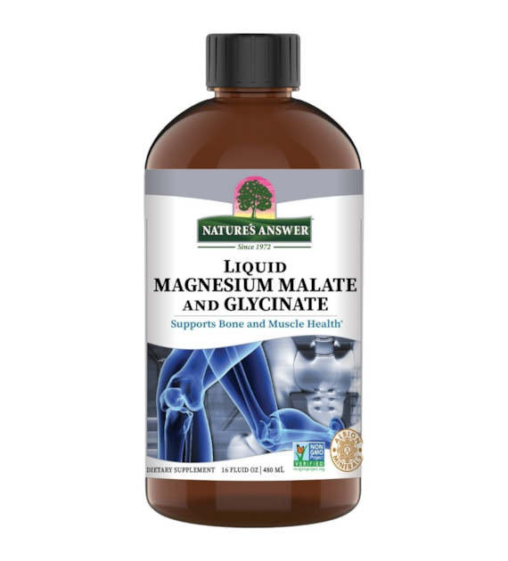 Nature's Answer  Jabłczan i glicynian magnezu w płynie - 480 ml