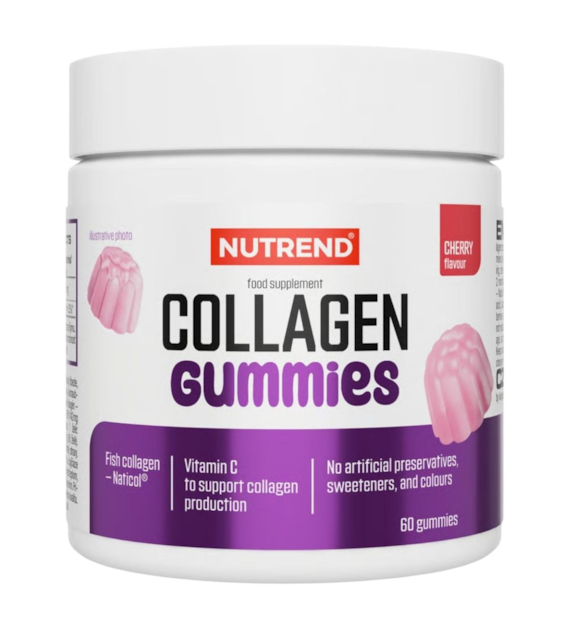 Nutrend Collagen Gummies, wiśnia - 60 żelek