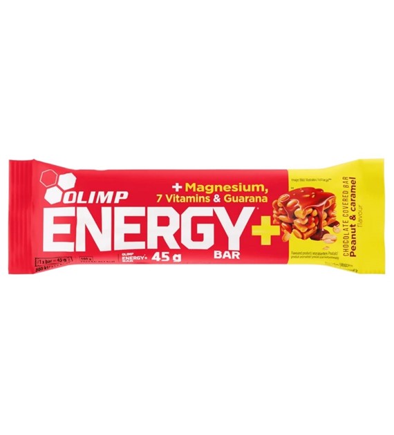 Olimp Energy+ Bar, Baton energetyczny, orzeszki ziemne & karmel - 45 g
