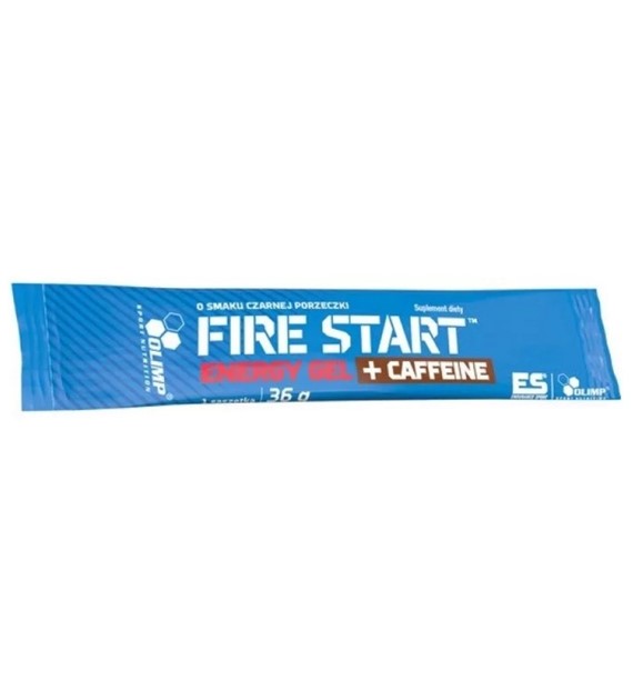 Olimp Fire Start Energy Gel + Caffeine, czarna porzeczka - 36 g
