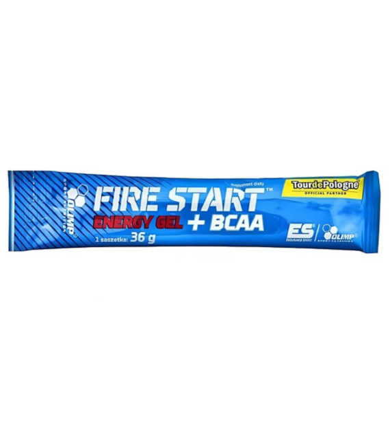 Olimp Fire Start Energy Gel + BCAA, zielone jabłko - 36 g