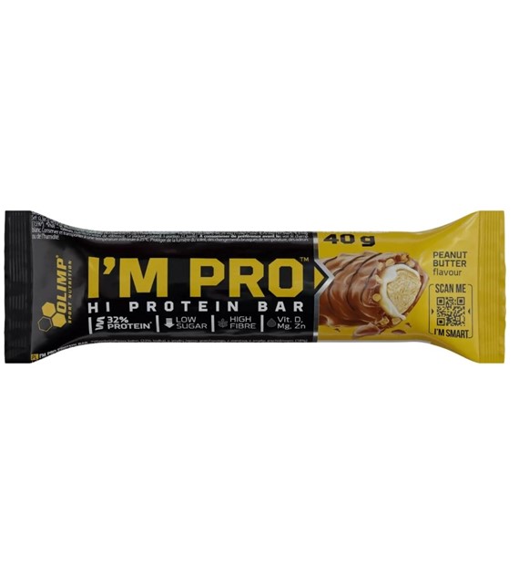 Olimp I'M PRO Protein Bar Baton proteinowy, masło orzechowe - 40 g