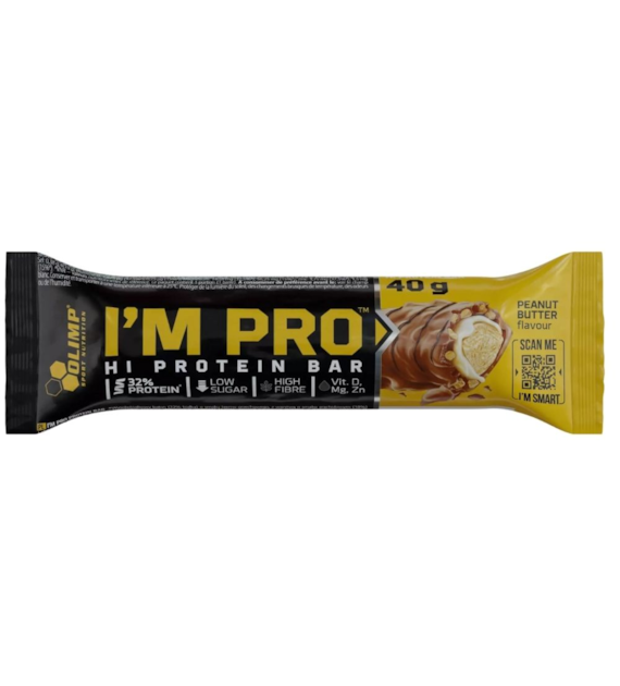 Olimp I'M PRO Protein Bar Baton proteinowy, masło orzechowe - 40 g