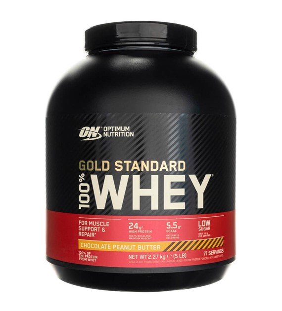 Optimum Nutrition Gold Standard 100% Whey Protein, Chocolate Peanut Butter - 2270 g