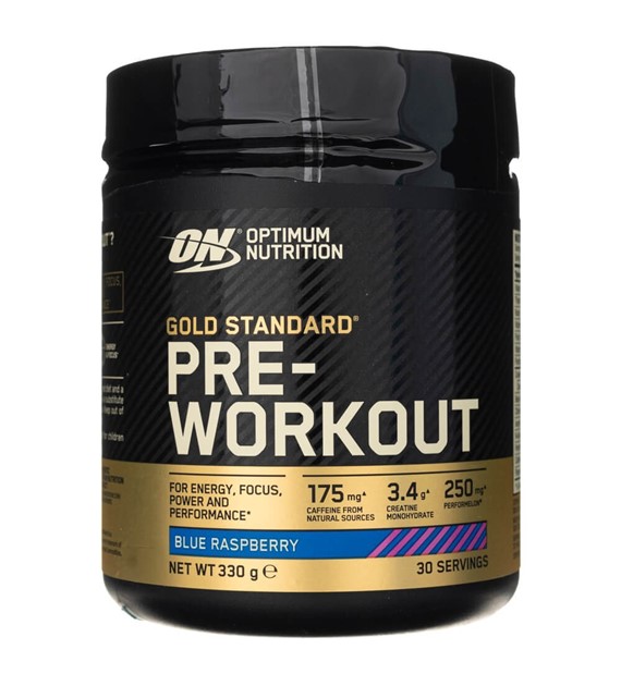 Optimum Nutrition Gold Standard Pre-Workout, Blaue Himbeere - 330 g