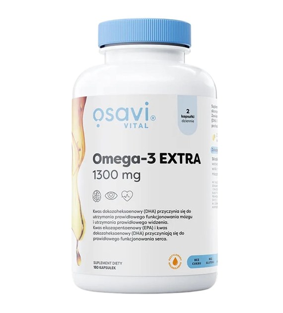 Osavi Omega-3 Extra 1300 mg, cytryna - 180 kapsułek